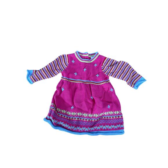 Hanna Andersson knit sweater dress youth colorful - Picture 1 of 5